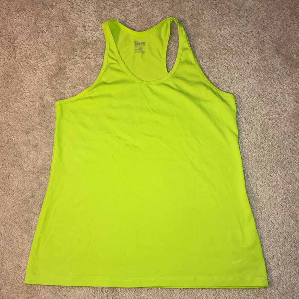 Nike Dri Fit Neon Fluorescent Racerback Tank Top